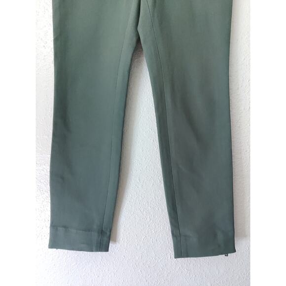 COS Green Pull On Ankle Cropped Riding Pants Leggings Stretchy Size 2 - Picture 4 of 10